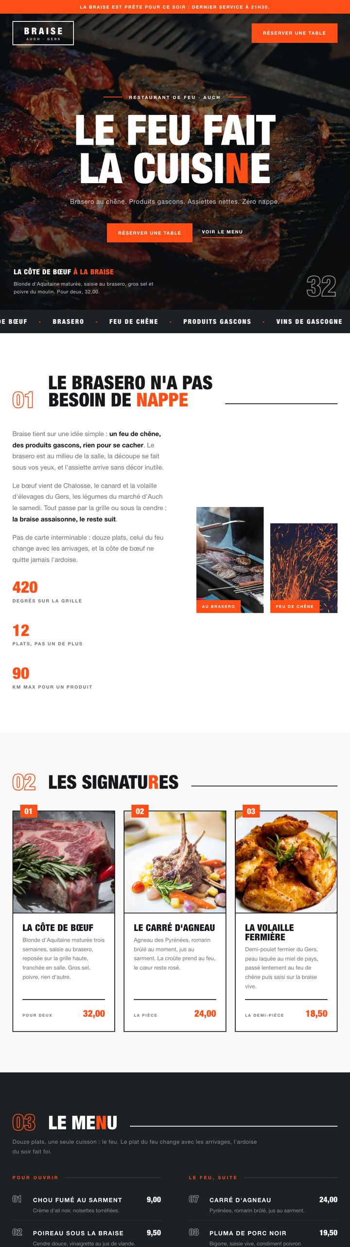 Thème Braise, page entière