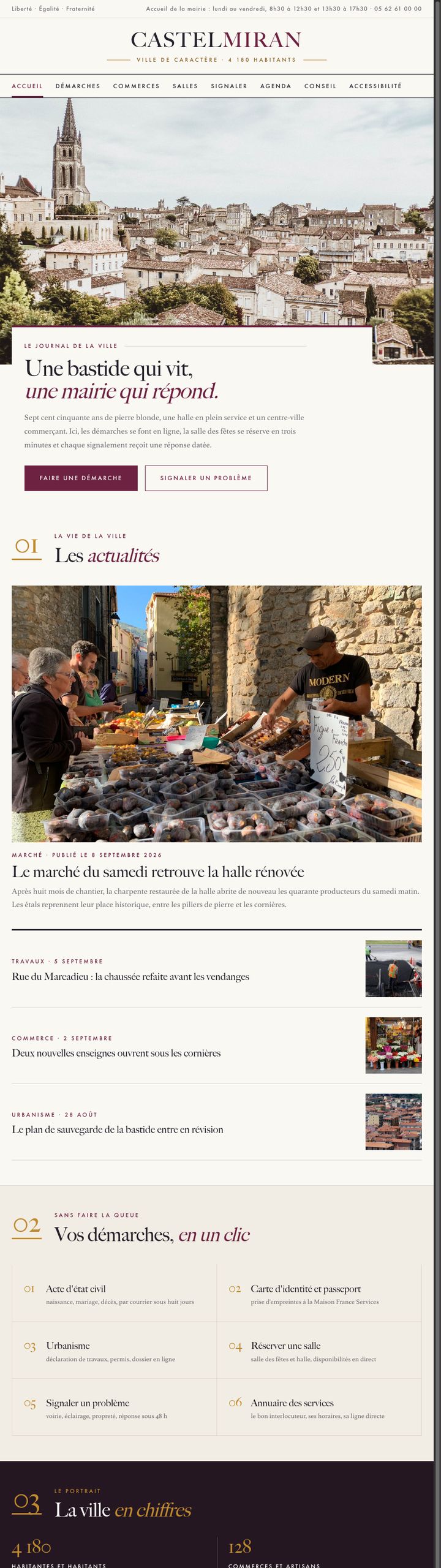 Démonstration mairie, Castelmiran